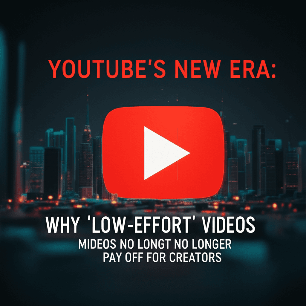 YouTube's New Era: Why 'Low-Effort' Videos Might No Longer Pay Off for Creators