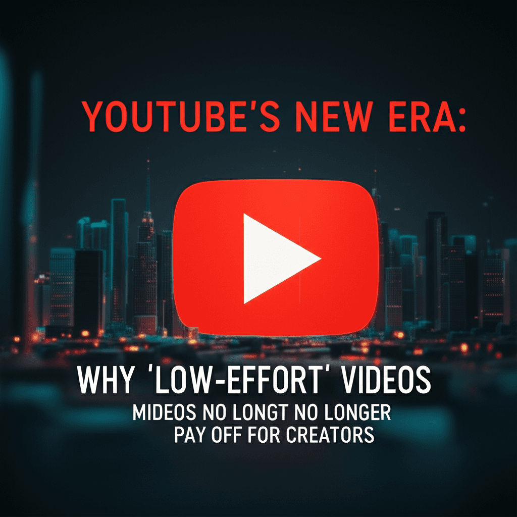 YouTube's New Era: Why 'Low-Effort' Videos Might No Longer Pay Off for Creators